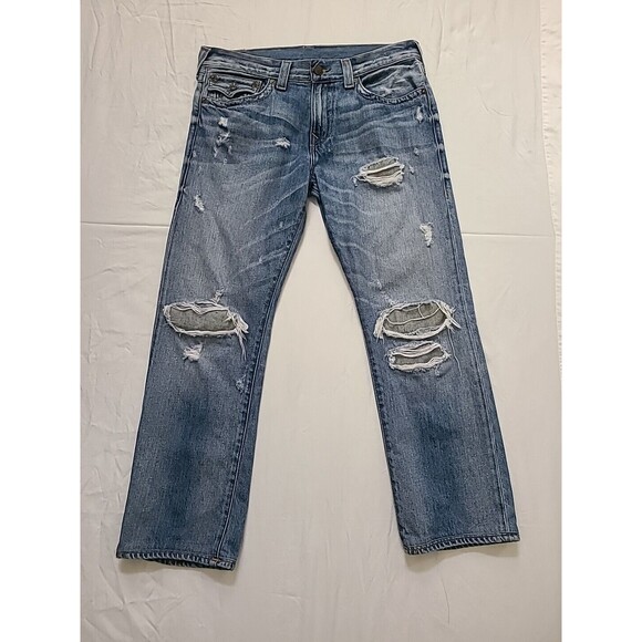 TRUE RELIGION RICKY 34 ジーンズ　 コットン　サイズ29 True Religion Jeans Men 34/29 Ricky Relaxed Straight Jeans